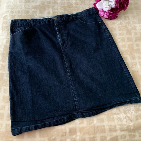 laura scott denim skirt